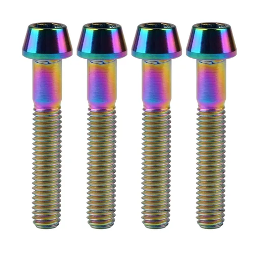 Miniatura 87 de Titanio Ti M6 x 10 16 18 20 25 30 35 40 45 50 55 60 2.559 in Allen - Tornillos hexagonales de 2.559 in, tornillos cónicos, paquete de 4