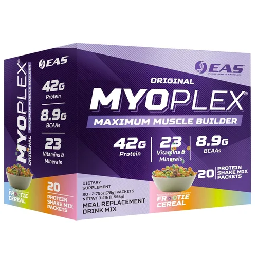 Miniatura 9 de EAS Original Myoplex Maximum Muscle Builder, mezcla de proteínas de reemplazo de comidas, mezcla de proteínas de calidad, 1.48 oz de proteína, 20