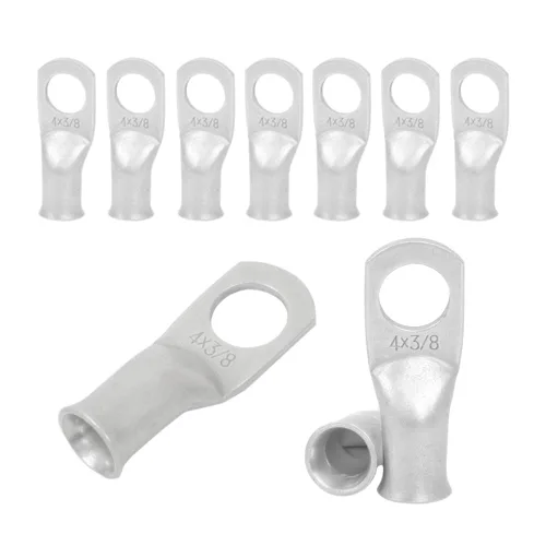 Miniatura 8 de 2/0 AWG 5/16" Stud (25 piezas), terminal de anillo de batería resistente, conectores de calibre 00, lengüetas de alambre de cobre 2/0, terminales