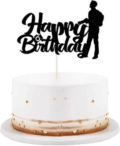 LVEUD Decoración de pastel de cumpleaños para fotógrafos de cámara, decoración negra para amantes de la fotografía