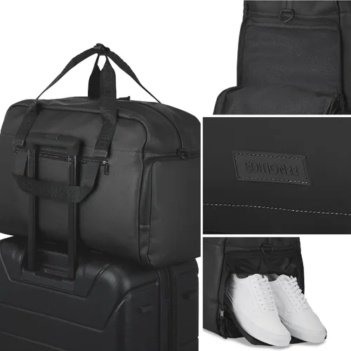 Miniatura 2 de EDITION22 Vision Collection Duffle Bag for Men, Women, and Teens, Recycled PU Crossbody Bag with Laptop Sleeve and Shoe Pocket for Gym and Travel
