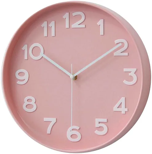 Miniatura 40 de HZDHCLH Reloj de pared de cuarzo moderno, funciona con pilas, 12 pulgadas, silencioso, sin tictac, números 3D, reloj redondo para pared, reloj