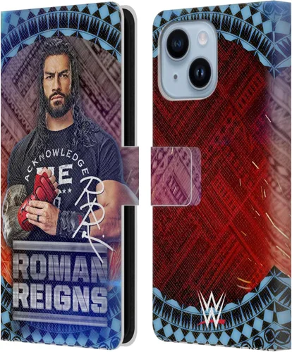 Miniatura 32 de Head Case Designs Officially Licensed WWE Distressed Logo Roman Reigns Leather Wallet Case Compatible with Apple iPhone 11