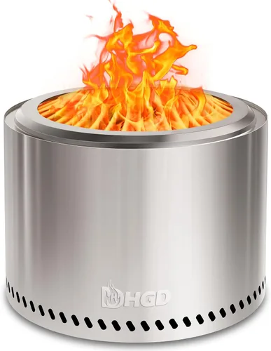 Miniatura 15 de HGD Fogata sin humo de 8.0 x 5.5 pulgadas, hoguera de acero inoxidable, hoguera sin humo para exteriores con bolsa de transporte para campamento
