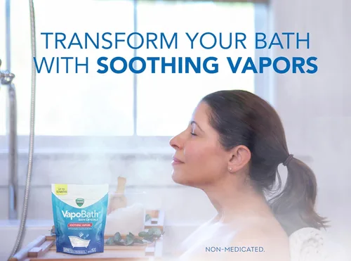 Miniatura 2 de Vicks VapoBath, sales de baño, bomba de baño, cristales de baño no medicados, vaporizadores Vicks reconfortantes, baño de vapor, aromaterapia