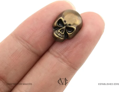 Miniatura 3 de CRAFTMEMORE SK02 - Remaches de calavera de metal con remaches rápidos decorativos para pulseras, bolsas, cinturones, zapatos, artesanía en cuero