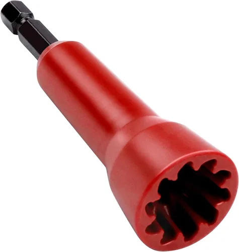 Hilandero de torsión de alambre,Enchufe de conector de alambre giratorio,Herramienta de torsión de alambre con portabrocas de 1/4 "(rojo)