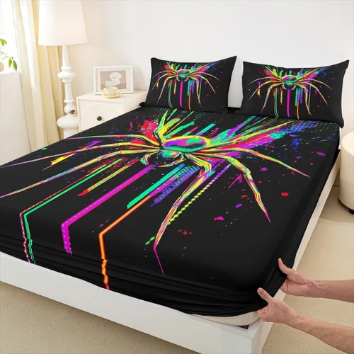 Miniatura 26 de Lindo Axolotl - Sábana bajera ajustable para niños, tamaño individual, juego de ropa de cama de animales marinos de dibujos animados, decoración
