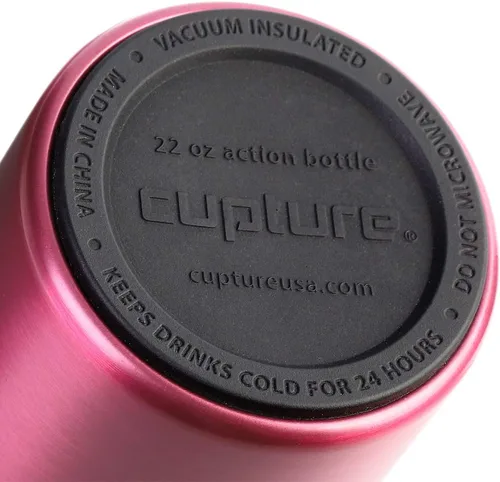 Miniatura 8 de Cupture Botella de acción con asa - Acero inoxidable aislado al vacío, 22 oz Rosa