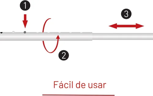 Miniatura 9 de SECURITYMAN Barra de seguridad para puerta y barra corrediza para patio - Fabricada con hierro de alta calidad - Excelente para seguridad de Blanco