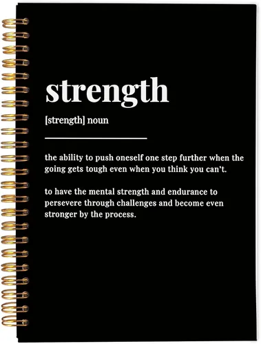 Miniatura 19 de Strength Cuaderno de Notas Diario Inspirador, Regalos Inspiradores y Motivacionales para Mujeres y Hombres, Cuaderno Diario Espiral Inspirador 14x21