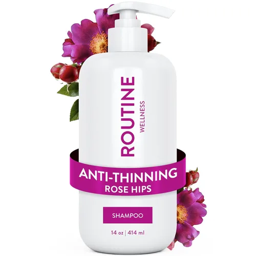 Routine Wellness Champú voluminizador antiadelgazante para adelgazar el cabello y la pérdida de cabello – Aumenta tu confianza con bloqueadores de