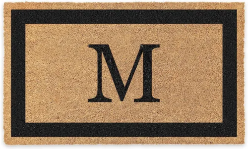 Miniatura 15 de COCO MATS 'N MORE Tapete personalizado de fibra de coco para puerta delantera, tapete de bienvenida con monograma para entrada al hogar, tapete