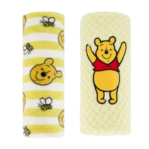 Miniatura 2 de Disney Paquete de 2 mantas de bebé para bebés y recién nacidos, manta de forro polar texturizado de felpa Winnie The Pooh, regalo unisex perfecto