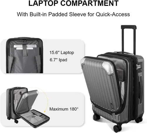 Miniatura 3 de LEVEL8 Grace Luggage, Gris, Casual y de negocios