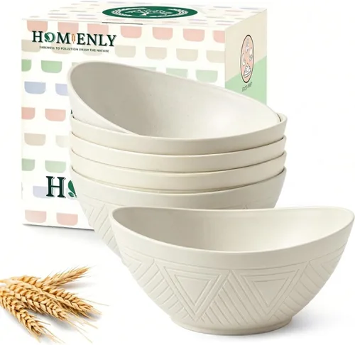 Miniatura 22 de Homienly Tazones para servir de 9.6 pulgadas, platos grandes para servir para fiestas de boda, 60 onzas para ensalada, guarniciones, pasta