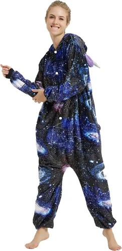 Miniatura 2 de Mameluco de Navidad para adultos, disfraz de unicornio para mujer, pijama de Halloween