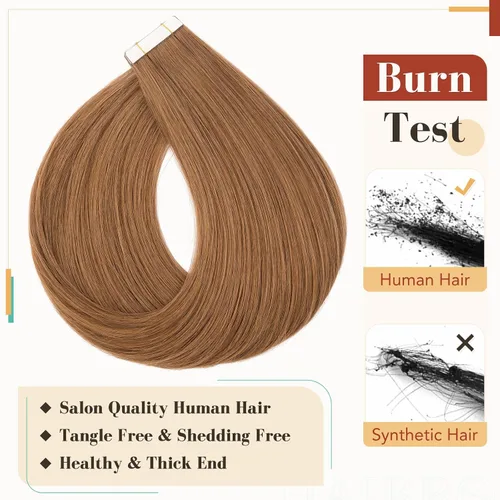 Miniatura 2 de Hairro Extensiones de cabello humano con cinta adhesiva, sin costuras, para mujeres, extensiones de cabello Remy con cinta adhesiva en extensiones