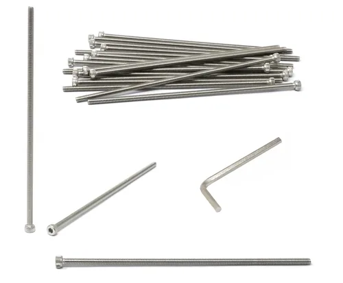 Miniatura 135 de iexcell 25 piezas M4 x 60/65/70/75/3.150 in paso de rosca 0.028 in acero inoxidable 304 cabeza hexagonal Tornillos Tornillos surtido Kit