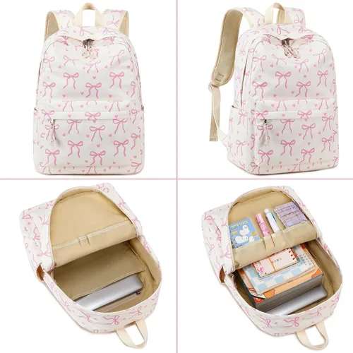Miniatura 17 de LOIDOU Mochila para adolescentes y niñas, mochila escolar con lonchera y estuche para lápices, juego de bolsas escolares 3 en 1
