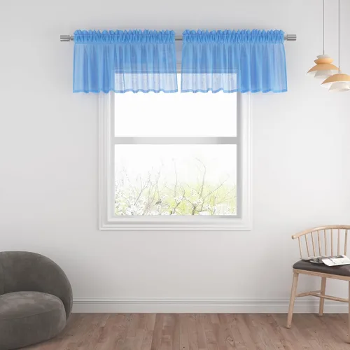 Miniatura 89 de UPOPO Paneles de Cortina Beige Pequeños Cortinas Transparentes de Gasa de 16 Pulgadas de Largo Cortinas de Cocina de Voile con Textura de Lino