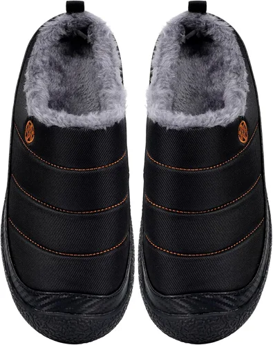 Miniatura 6 de Eagsouni - Pantuflas de casa para hombre con forro de piel para invierno