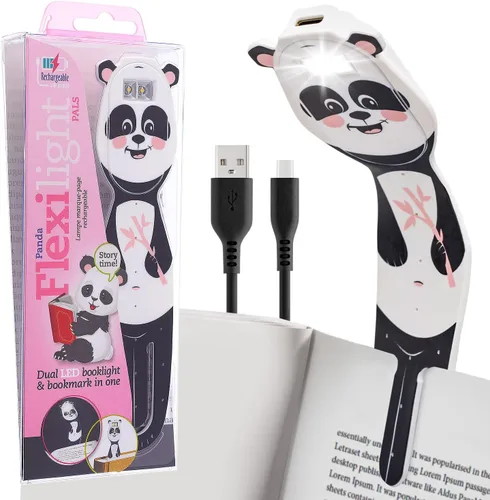 Miniatura 16 de Gifts for Readers & Writers Luz de libro recargable, luz de lectura con clip para cama, Flexilight 2 en 1 y marcapáginas, 12 horas de luz una vez