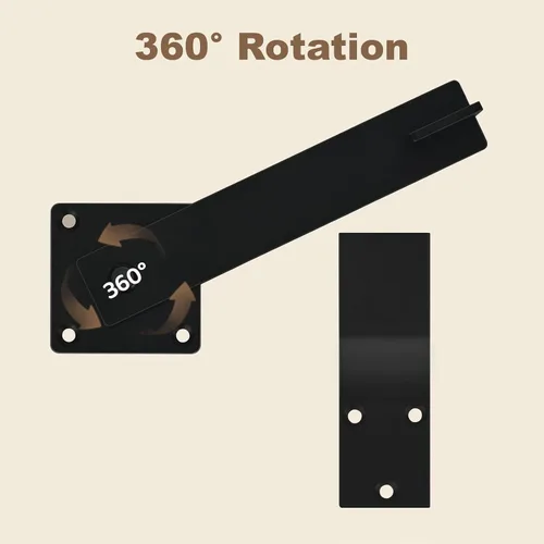 Miniatura 6 de Pestillo abatible para puerta de granero de 6 pulgadas, herrajes para puerta de cobertizo, puertas corredizas, negro mate