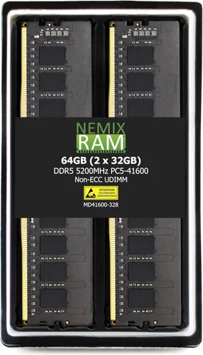Miniatura 7 de NEMIX RAM 16 GB (1 x 16 GB) DDR5 5200 MHZ PC5-41600 1Rx8 1.1V 288-PIN sin ECC sin búfer UDIMM memoria de PC de escritorio compatible con ASRock Z790