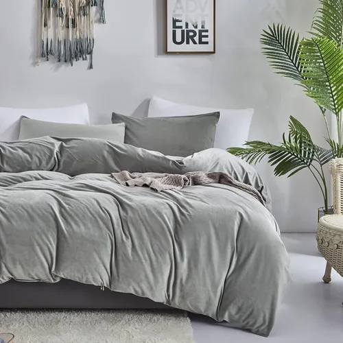 Miniatura 223 de CLOTHKNOW - Juego de edredón verde militar tamaño completo de 3 piezas, juego de ropa de cama verde oscuro, edredón suave con 2 fundas de almohada