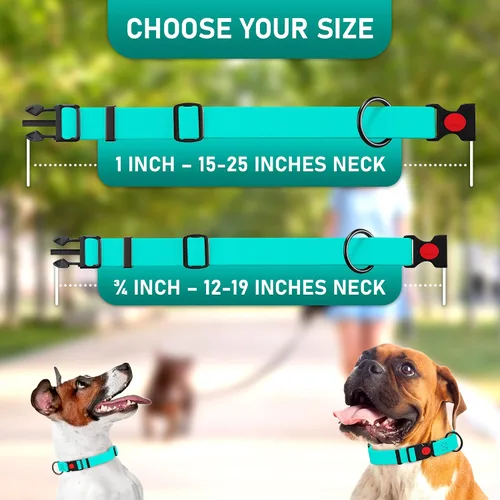 Miniatura 4 de Collar de perro ajustable con código QR identificación adjunta, fabricado en Estados Unidos, collar de perro resistente al agua con hebilla