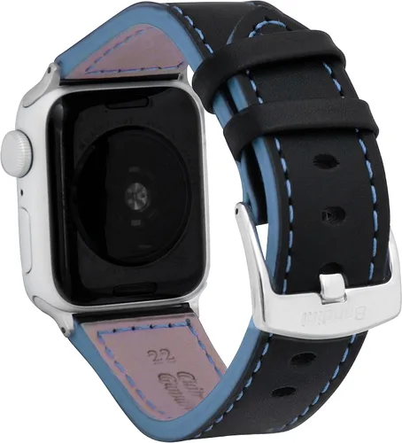 Miniatura 39 de Bandini Correa de cuero para hombre para Apple Watch de 1.732 in 1.772 in 1.654 in 1.614 in 1.575 in 1.496 in 1.929 in y Ultra, correa de iWatch