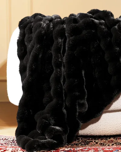 Miniatura 2 de Manta de piel sintética ultrasuave y acogedora, manta mullida de felpa gruesa de burbujas, manta mullida de lujo de gran tamaño para sofá, cama