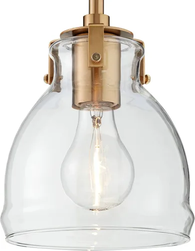 Miniatura 3 de Possini Euro Design Bellis - Mini iluminación colgante dorada suave de 6 pulgadas de ancho para casa de campo, industrial, rústico, transparente