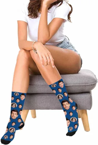 Miniatura 207 de Artsadd Calcetines personalizados para mujeres y hombres, amantes de los perros y gatos, regalos divertidos unisex personalizados