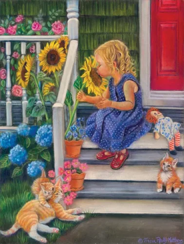 Miniatura 3 de SUNSOUT INC - A Summer Kiss - Rompecabezas de 300 piezas por artista: Tricia Reilly-Matthews - Tamaño acabado 18" x 24" - MPN # 35877