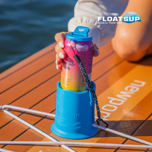 Miniatura 5 de Soporte para vasos para tabla de remo, soporte para bebidas de SUP y kayak, se adapta a latas y botellas de agua de hasta 3 pulgadas, asegura debajo