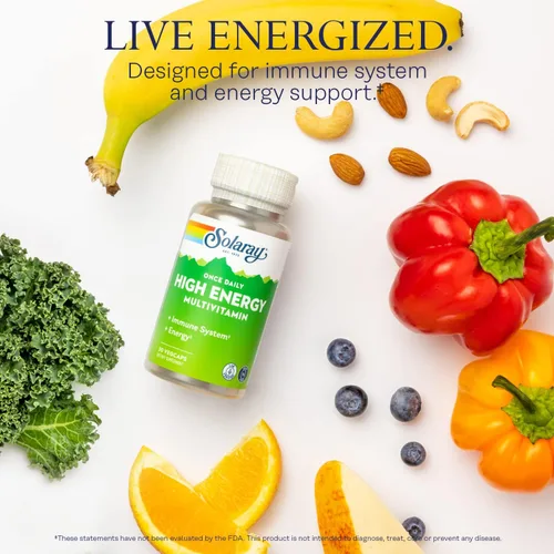 Miniatura 3 de SOLARAY Multivitamínico Once Daily de alta energía, sin hierro, sistema inmunológico y apoyo energético, ingredientes de base de alimentos