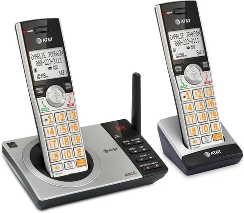Miniatura 14 de Teléfono inalámbrico expandible DECT 6.0 con sistema de respuesta y bloqueador inteligente de llamadas de AT&T CL82207, Plateado/Negro