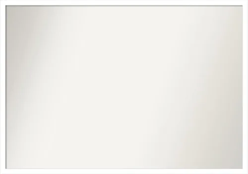 Miniatura 1062 de Amanti Art Espejo de baño blanco para sobre el fregadero, 32 x 45 pulgadas, espejo de tocador rectangular blanco esbelto, marco de madera moderno