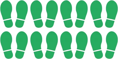 Miniatura 13 de PATIKIL Adhesivo de huellas de 6 x 2.5 pulgadas, 8 pares de zapatos de PVC para decoración de clase, guía de escaleras, color negro