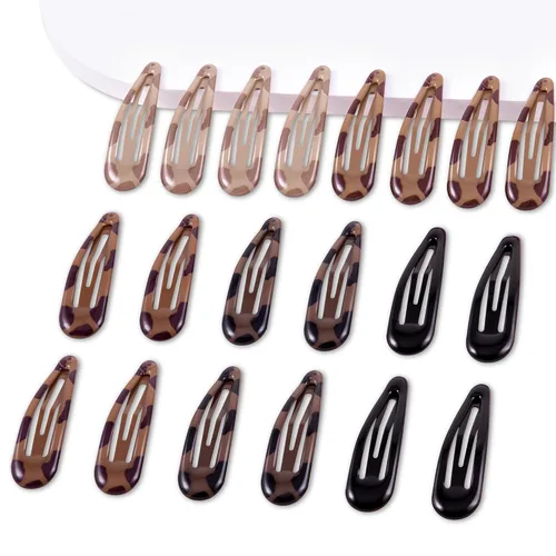 Miniatura 11 de 20 pinzas metálicas para cabello con cierre a presión en forma de gota de agua, pasadores antideslizantes para mujeres, pinzas pequeñas brillantes