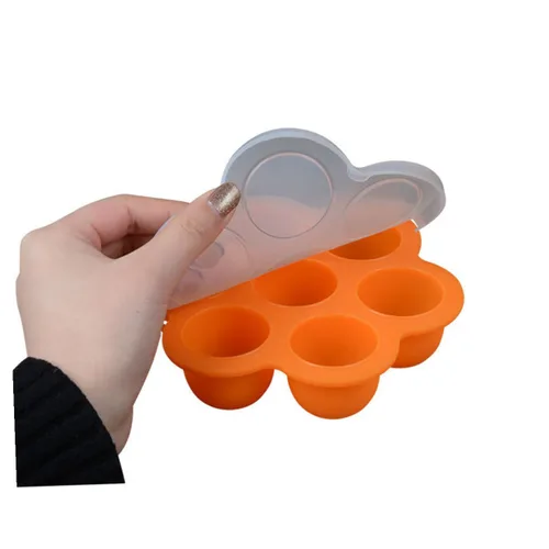 Miniatura 8 de Recipiente de silicona para alimentos sólidos complementarios de grado alimenticio, capacidad de silicona flexible y caja de conservación con tapa
