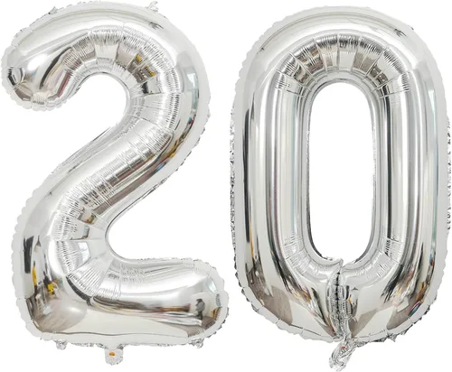 Miniatura 22 de Globo grande de 40 pulgadas con letras del número 6, letras del alfabeto, Mylar de aluminio, globos de helio con números grandes para cumpleaños