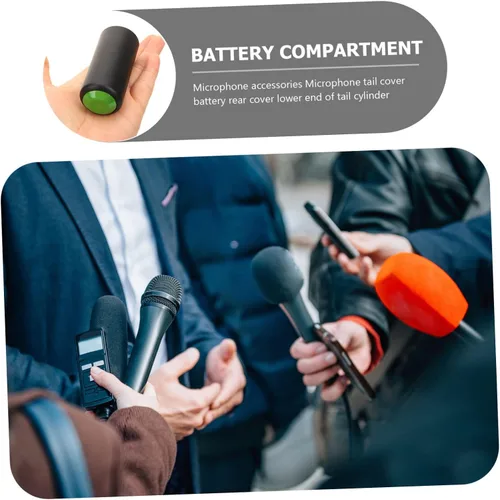 Miniatura 2 de NUOBESTY 4 tapas de batería de micrófono compatibles con cubiertas de micrófono duraderas instalación para el escenario de Ktv en el hogar