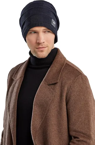 Miniatura 3 de Runtlly Gorro de invierno para hombre con forro