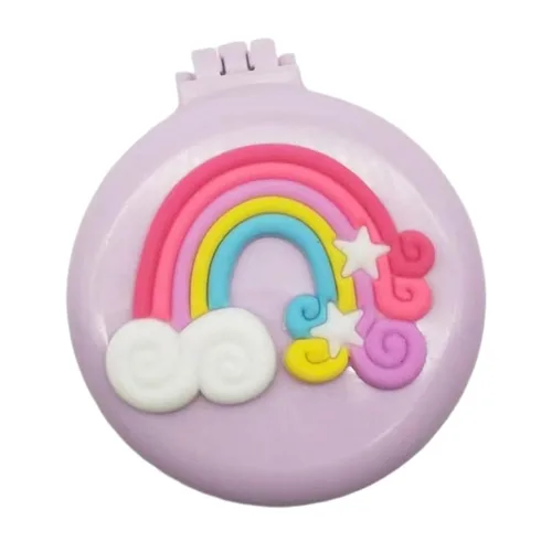 Miniatura 11 de Cepillo de pelo de viaje, peine de bolsillo con mini espejo, cepillos de pelo plegables compactos, redondos, mini peine de masaje compacto