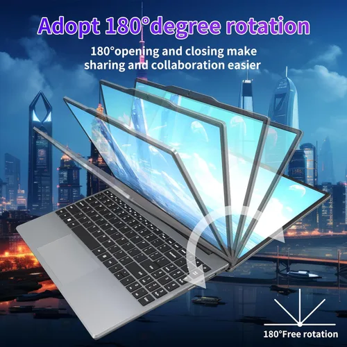 Miniatura 6 de Auusda Laptop FHD de 14.1" para estudio y negocios, CPU de 4 núcleos N5095 hasta 2.9 GHz, 8 GB de RAM 256 GB SSD, teclado numérico, puerto HDMI