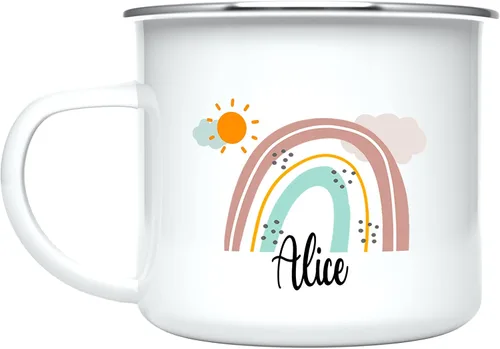 Taza Personalizada para Niños, Niños, Niñas | Taza Personalizada de Chocolate Caliente, Cacao, Café y Leche | Regalo de Cumpleaños con Nombre D05 -