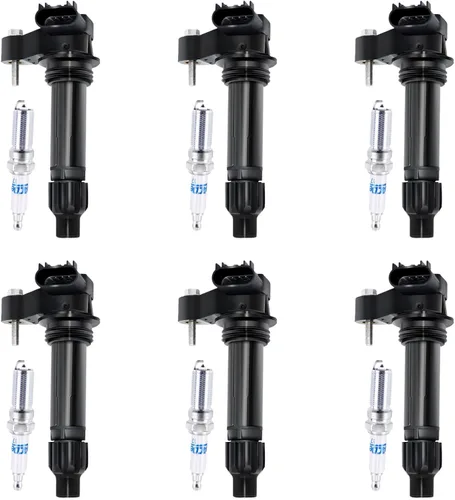 Miniatura 2 de MAS Juego de 6 bobinas de encendido y bujías de platino compatibles con Saturn Outlook Buick Enclave Chevrolet Caprice Traverse Cadillac CTS SRX GMC
